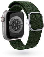 EPICO remen za Apple Watch 38/40/41 mm, tekstilni, pleteni, maslinasto zeleni (63318141500001)
