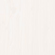 Vidaxl Uzglavlje za krevet bijelo 186 x 4 x 100 cm od masivne borovine