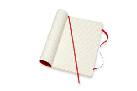 bilježnica, L, karo, meki uvez, crvena
