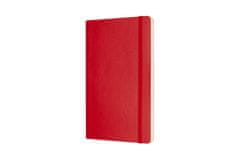 Moleskine bilježnica, L, karo, meki uvez, crvena
