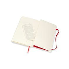 Moleskine bilježnica, L, bez linija, meki uvez, crvena