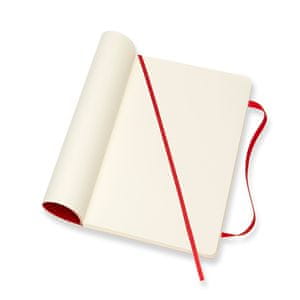 bilježnica, L, bez linija, meki uvez, crvena