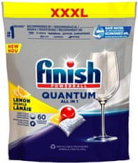 Finish Quantum All in 1 kapsule za perilicu posuđa Lemon Sparkle, 60 kom