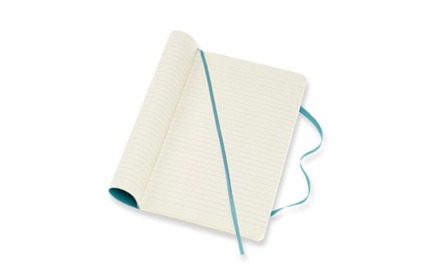 bilježnica, L, crte, meki uvez, plava