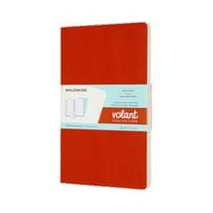 Moleskine Volant Journals bilježnica, L, prugasta, meki uvez, plava i crvena