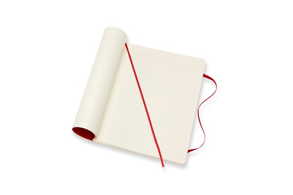 bilježnica, XL, prugasta, meki uvez, crvena