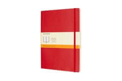 Moleskine bilježnica, XL, prugasta, meki uvez, crvena