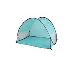 šator za plažu, s UV filterom, 100 x 70 x 80 cm, sklopivi, poliester/metal, ovalni, plavi, u platnenoj torbi