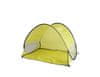 Teddies šator za plažu, s UV filterom, 100 x 70 x 80 cm, sklopivi, poliester/metal, ovalni, žuti, u platnenoj torbi