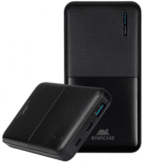 RivaCase VA2531 prijenosna baterija, 10000mAh, brzo punjenje 3.0, crna