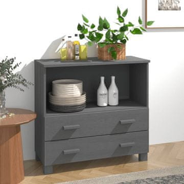 Vidaxl HAMAR Ormarić tamno sivi 85x35x80 cm borovina