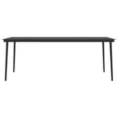 Vidaxl 7-dijelni vrtni blagovaonski set s jastucima crni