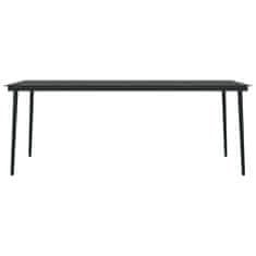 Vidaxl 7-dijelni vrtni blagovaonski set crni