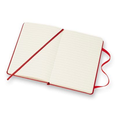 džepna bilježnica, s crtama, tvrdi uvez, crvena