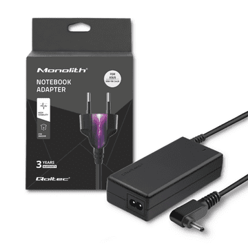 Qoltec adapter za napajanje prijenosnog računala za Asus 65W | 19V | 3,42A | 4,0*1,35 | + kabel za napajanje