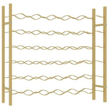 Vidaxl Stalak za vino za 36 boca zlatni metalni