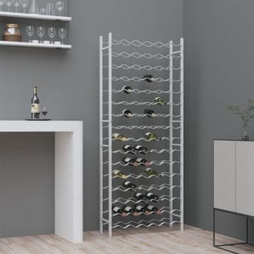 Vidaxl Stalak za vino za 96 boca, bijeli metal