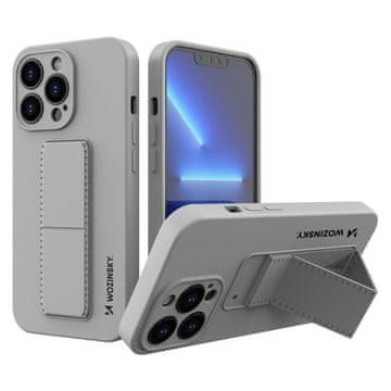 WOZINSKY Wozinsky Kickstand Case maska za iPhone 13 mini, silikonska s stalkom - siva