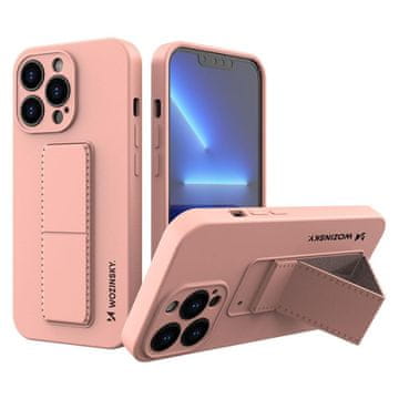 WOZINSKY Wozinsky Kickstand Case maska za iPhone 13 mini, silikonska s stalkom - roza