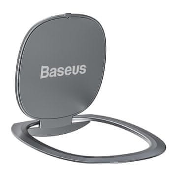 BASEUS Ultra tanki samoljepljivi držač za telefon s prstenom, srebrne boje