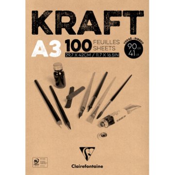 Clairefontaine Brown Kraft crtanka, A3