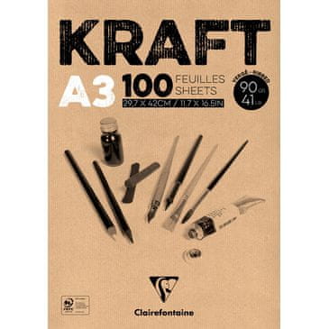 Clairefontaine Brown Kraft crtanka, A3