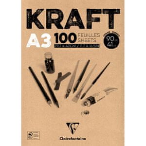 Clairefontaine Brown Kraft crtanka, A3