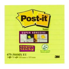 3M Post-it Super Sticky listići, snažni, na crte, u boji
