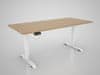 Podesivi stol s pločom u dekoru bukve – 1800 x 800 mm, bijelo postolje