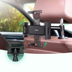 Ugreen Držač za pametni telefon i tablet u automobilu za naslon za glavu, crni