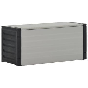 Vidaxl Kanta za otpad, siva, 85 x 34 x 40 cm