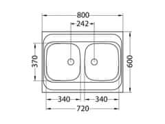 Alveus dvostruki sudoper Classic 40 sat