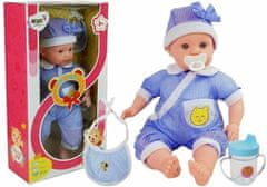 Lean-toys Lutka plava odjeća 45 cm
