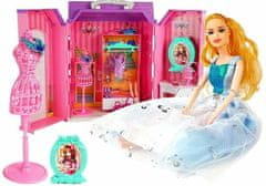 Lean-toys Lutka od 26 cm s ormarom i priborom