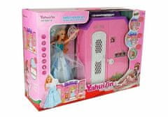 Lean-toys Lutka od 26 cm s ormarom i priborom