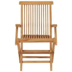 Vidaxl Vrtne stolice s plavim jastucima 4 kom od masivne tikovine