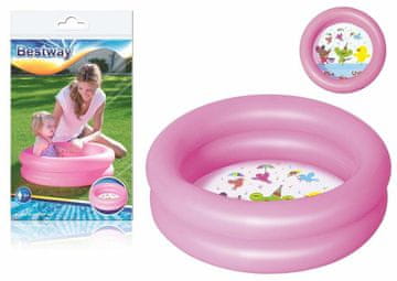 Bestway Dječji napuhani bazen ružičaste boje 61x15cm