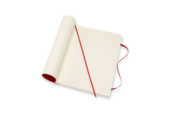 bilježnica, XL, bez linija, meki uvez, crvena
