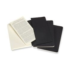 Moleskine Cahier Journals set džepnih bilježnica, točkice, meki uvez, crni