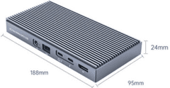 Orico TB3 priključna stanica, USB-C, 2x M.2 NVMe, 4x USB 3.1, DP, RJ45, siva (TB3-S2-EU-GY-BP)