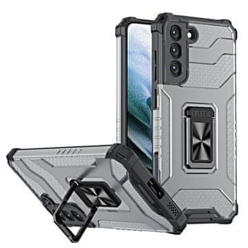 Crystal Crystal Ring Case maska za Samsung Galaxy S22 + (S22 Plus) (crna)