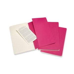 Cahier Journals džepne bilježnice, s crtama, meki uvez, roze