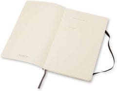 Moleskine bilježnica, L, bez crta, meki uvez, antracit
