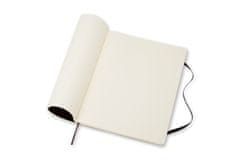 Moleskine bilježnica, XL, bez podstava, meki uvez, crna