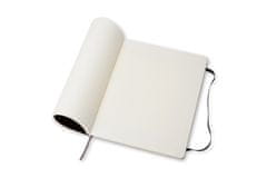 Moleskine bilježnica, XL, s crtama, meki uvez, crna