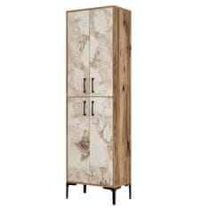 Woody Fashion Ormar za cipele, Berlin A - Walnut, White Marble