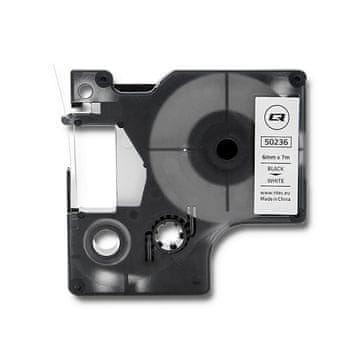 Qoltec traka za DYMO D1 43613 | 6 mm x 7 m | Bijelo/crni ispis