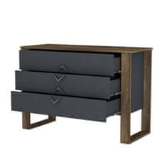 Woody Fashion Komoda BUMERANG, Bumerang - Walnut, Anthracite