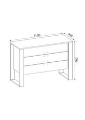 Woody Fashion Komoda BUMERANG, Bumerang - Walnut, Anthracite