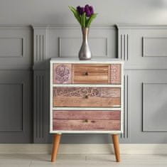 Woody Fashion Komoda, Bijela boja Orah, Liza